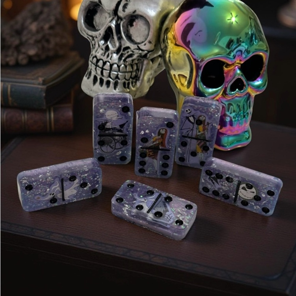 Jack Skellington Nightmare before Christmas professional double 6 dominoes